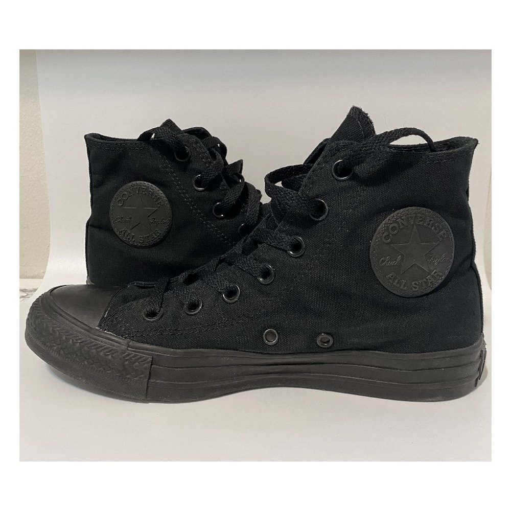 CONVERSE CHUCK TAYLOR ALL STAR HI TOP ALL BLACK SNEAKERS 6 Men 8 Women CTAS